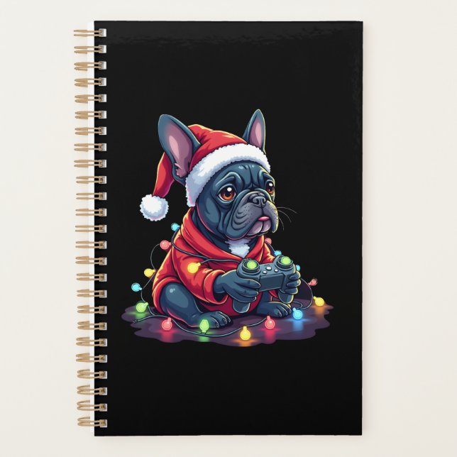French Bulldog Video Game Controller Light Snow Sa Planner (Front)