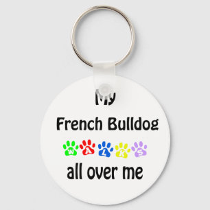 French Bulldog Walks Design Keychain