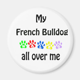 French Bulldog Walks Design Magnet