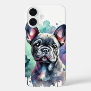 French Bulldog Watercolor iPhone 16 Case