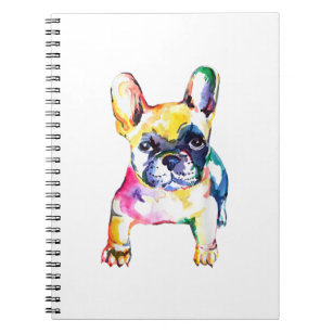 French Bulldog Watercolor Hand Draw For Dog Lover Notebook