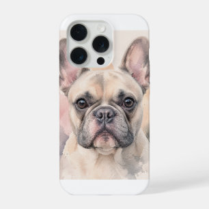 French Bulldog Watercolour Portrait iPhone 15 Pro Case