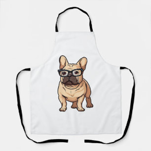 French Bulldog Wearing Glasses Apron