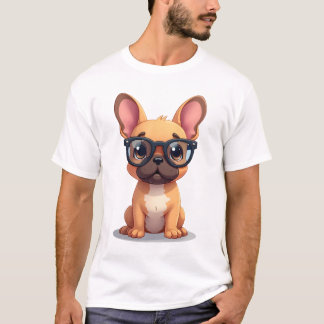 French Bulldog Wearing Glasses Copy T-Shirt