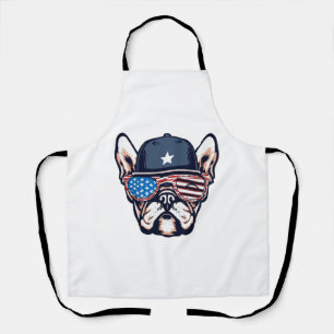 French Bulldog Weekend Party 4th of July Apron