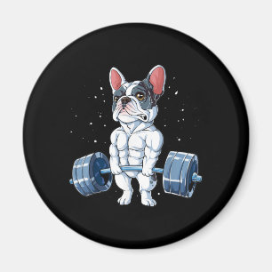 French Bulldog Weightlifting Funny Deadlift Gym Magnet