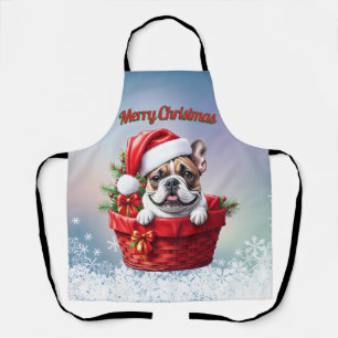 French Bulldog Weihnachtskorb Christmas Apron