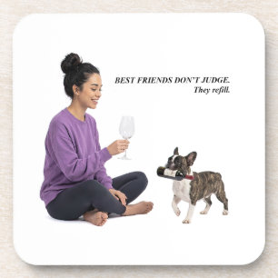 French Bulldog Wine Best Friend Coaster