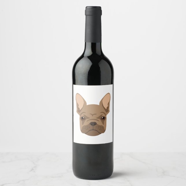 French Bulldog Wine Label (Front)