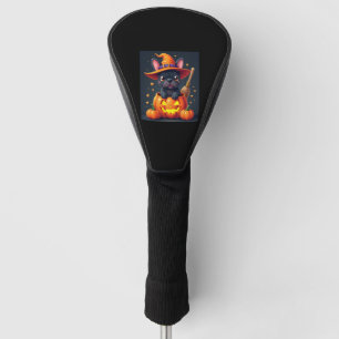 French Bulldog Witch Pumpkin Halloween Mens Womens Golf Head Cover