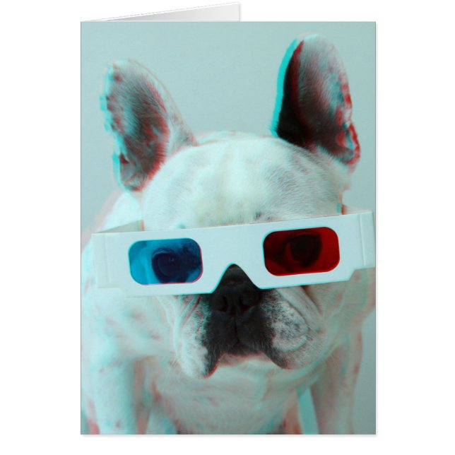 French Bulldog With 3D Glasses (Front)
