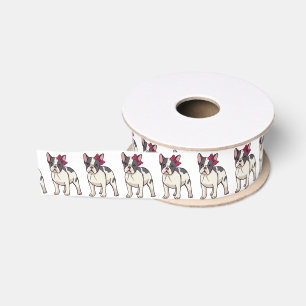 French Bulldog with Bow Grosgrain Ribbon