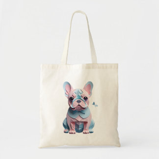French Bulldog with Butterfly Paper Cutting Art Tote Bag