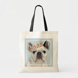 French Bulldog with Crown Tote Bag
