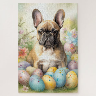 French Bulldog with Easter Eggs Jigsaw Puzzle