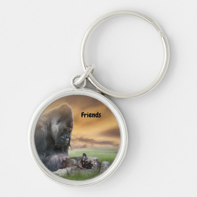 French Bulldog with Gorilla Keychain (Front)