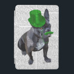 French Bulldog With Green Top Hat and Moustache iPad Mini Cover<br><div class="desc">Pets</div>