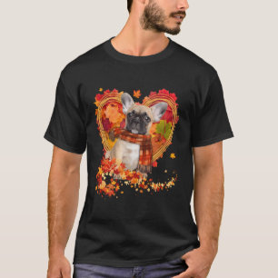 French Bulldog With He Made Of Autumn Leaves T-Shirt