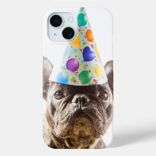 French Bulldog with Party Hat Case-Mate iPhone Case (Back)