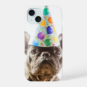 French Bulldog with Party Hat iPhone 15 Case