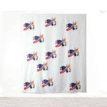 French Bulldog with USA Flag