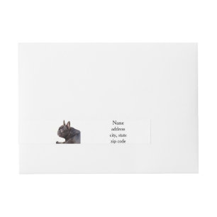 French Bulldog Wraparound Address Label