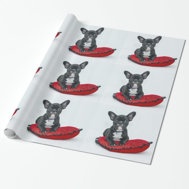 French Bulldog Wrapping Paper (Unrolled)