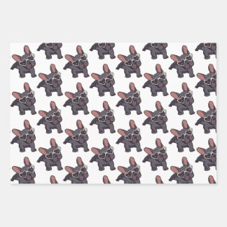 french bulldog wrapping papers. wrapping paper sheet