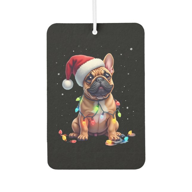 French Bulldog Xmas Lighting Santa French Bulldog  Air Freshener (Front)