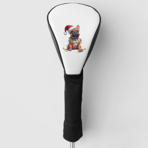 French Bulldog Xmas Lighting Santa French Bulldog Golf Head Cover
