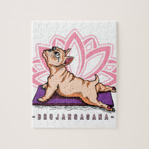 French Bulldog Yoga - Bhujangasana Pose - Funny Jigsaw Puzzle