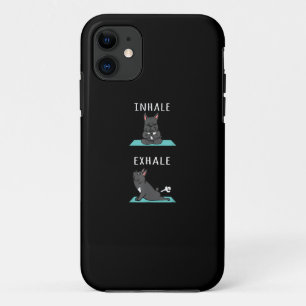 French Bulldog Yoga Inhale Exhale Funny Dog Gift . iPhone 11 Case