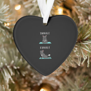 French Bulldog Yoga Inhale Exhale Funny Dog Gift Ornament