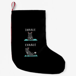 French Bulldog Yoga Inhale Exhale Funny Dog Gift . Small Christmas Stocking
