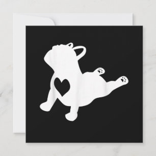 French Bulldog Yoga Love Heart Frenchie Workout Holiday Card