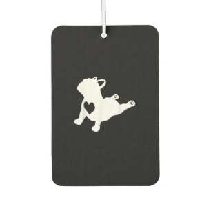 French Bulldog Yoga Pose Love Heart Gift Air Freshener