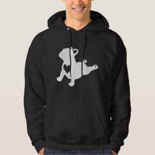 French Bulldog Yoga Pose Love Heart Gift Hoodie