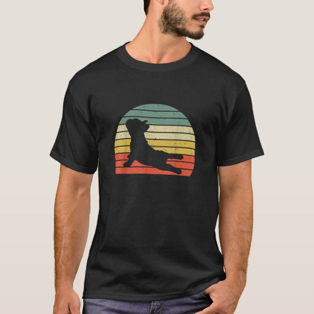 French bulldog yoga pose shirt with love heart fre (Front)