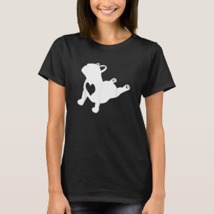 French Bulldog Yoga Pose With Love Heart Frenchie T-Shirt