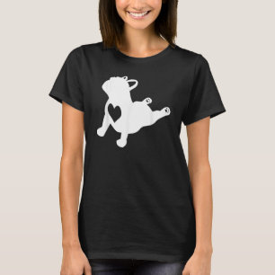 French Bulldog Yoga Pose With Love Heart Frenchie T-Shirt