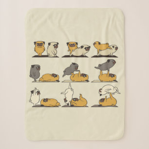 French Bulldog Yoga Poses Dog Yoga Lovers Sherpa Blanket