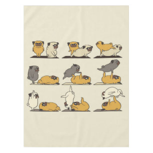 French Bulldog Yoga Poses   Dog Yoga Lovers Tablecloth