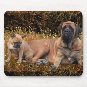 French Bulldogge and Mastff mousepad