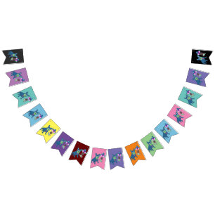 French bulldogge bunting flags