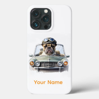French bulldogge in classic cars iPhone 13 pro case