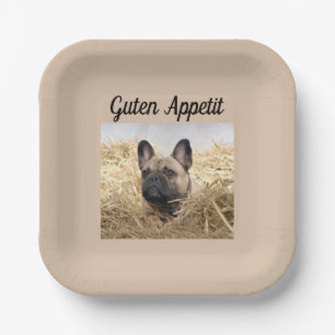 French Bulldogge Pappteller Paper Plate
