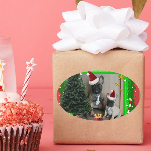 French Bulldoggen Christmas stickers (Party)