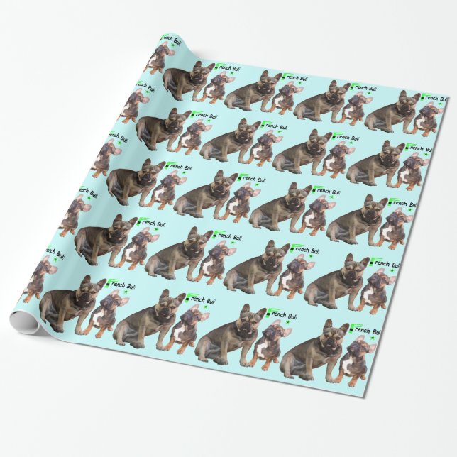 French Bulldoggen gift paper (Unrolled)
