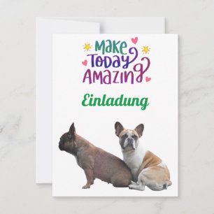 French Bulldoggen Invitation