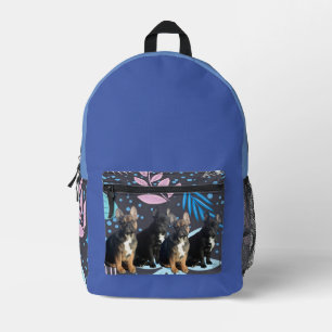 French bulldoggen printed backpack